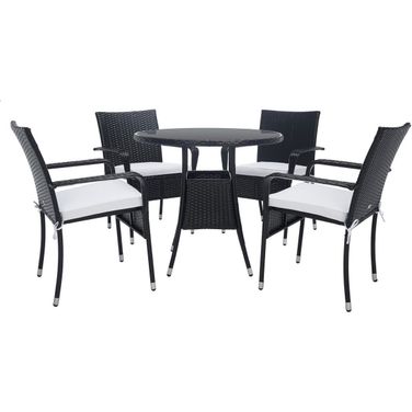 Laina Bistro Set in Black and White