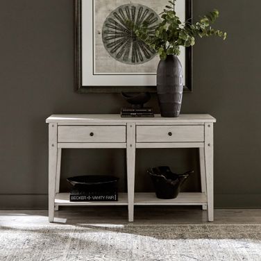 Lake House Sofa Table In Weathered White
