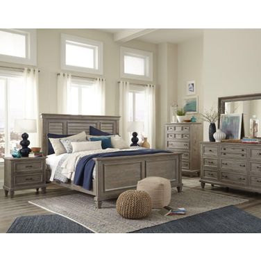 Lancaster Dovetail Grey Shutter Panel Bedroom Set