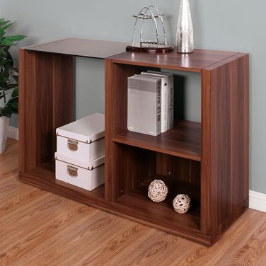 Langenthal Sofa Table In Black and Dark Walnut