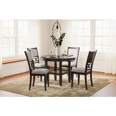 Langwest Dining Table and 4 Chairs In Brown
