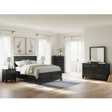 Lanolee Panel Storage Bedroom Set In Black