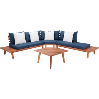 Lansen 4 Piece Corner Living Set In Beige