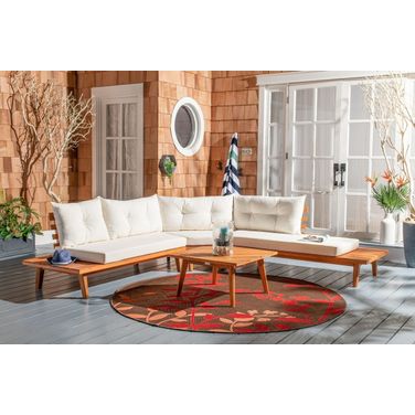 Lansen 4 Piece Corner Living Set In Natural