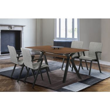Laredo and Varde 5-Piece Black Rectangular Dining Set