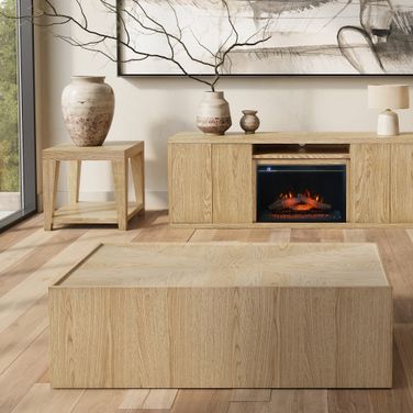 Laurel Creek Block Occasional Table Set In Natural