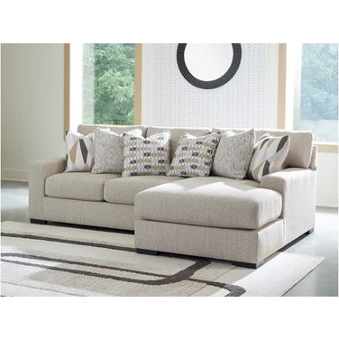 Laurelgrove 2-Piece RAF Sectional Sofa Chaise In Pebble