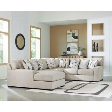 Laurelgrove 4-Piece Sectional with LAF Chaise In Pebble