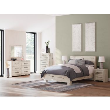 Lawroy Panel Bedroom Set In Light Natural