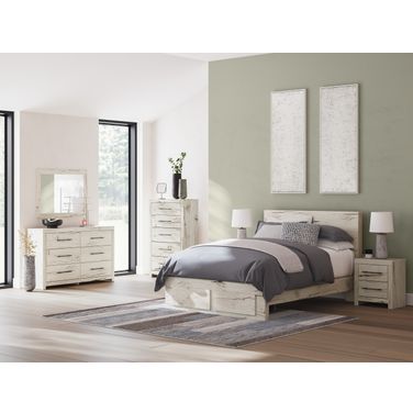 Lawroy Storage Bedroom Set In Light Natural