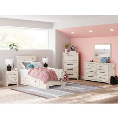 Lawroy Youth Storage Bedroom Set In Light Natural