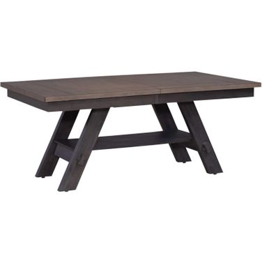 Lawson Rectangular Table In Slate With Weathered Gray Top