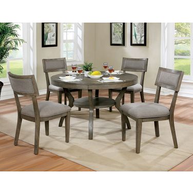 Leeds Round Dining Table In Gray
