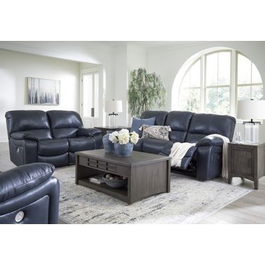 Leesworth Power Reclining Living Room Set In Ocean
