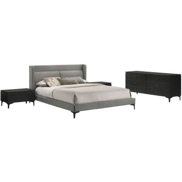 Legend 4 Piece Queen Platform Bedroom Set In Gray