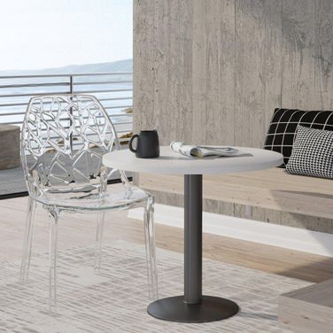 LeisureMod Cornelia Clear Dining Chair
