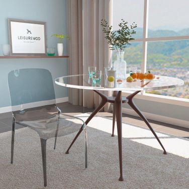 LeisureMod Murray Black Plastic Dining Chair