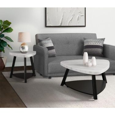 Lena White Marble Occasional Table Set