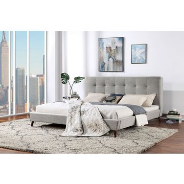 Leomin California King Bed In Gray