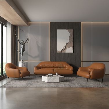 Leonia Living Room Set In Cognac