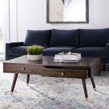 Levinson Brown and Gold Cap Occasional Table Set