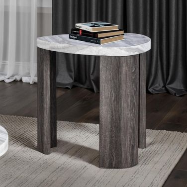 Levis Triangle End Table In Gray