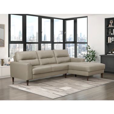 Lewes 2-Piece Sectional with Right Chaise In Beige