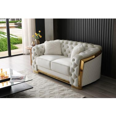 Lexi Loveseat In Ivory