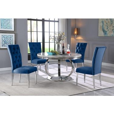 Lexington 52 Inch Round Dining Set In Blue