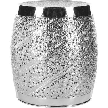 Liam Silver Etched Stool