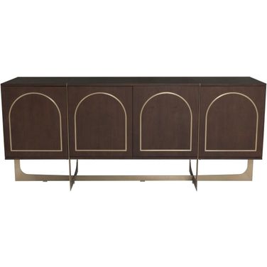 Libby Langdon Goddard Four Door Credenza In Smoked Stone