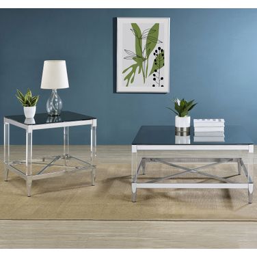 Lindley Occasional Table Set In Chrome