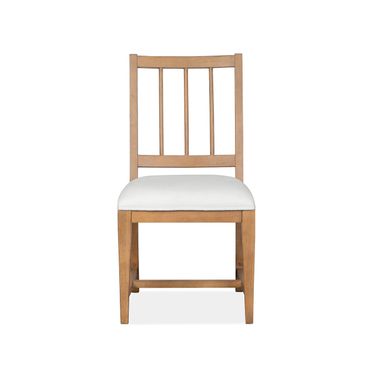 Lindon White Upholstered Side Chair Set of 2 In Belgian Wheat