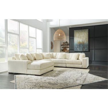 Lindyn 5-Piece LAF Sectional With Chaise In Ivory