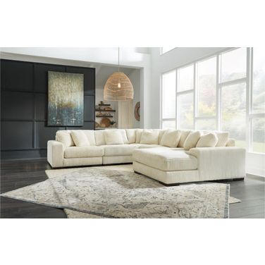 Lindyn 5-Piece RAF Sectional With Chaise In Ivory