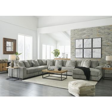 Lindyn 6-Piece RAF Chaise Sectional In Fog