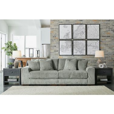 Lindyn Modular Loveseat In Fog