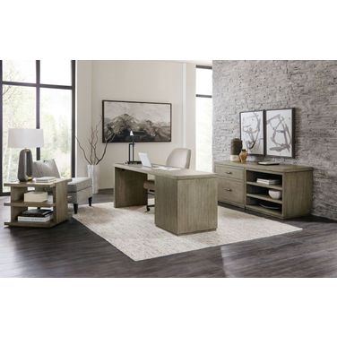Linville Falls Medium Wood 72" Home Office Set with One File Cabinet