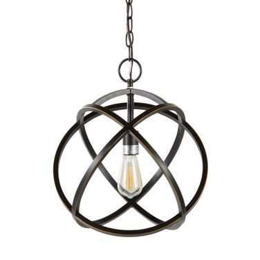 Linx 13.25 Inch Metal Pendant Lamp In Oil Rubbed Bronze