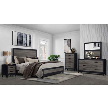 Lisbon Youth Bedroom Set In Gray and Black