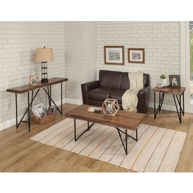 Live Edge Walnut Occasional Table Set