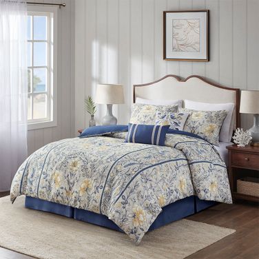 Livia Cotton 6 Piece California King Comforter Set In Multi