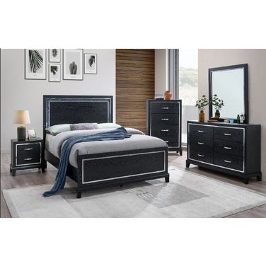 Livingston Panel Bedroom Set In Black