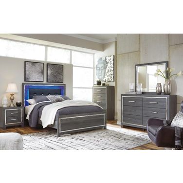 Lodanna Gray Panel Upholstered Bedroom Set