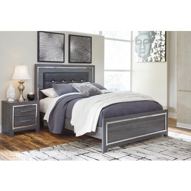 Lodanna Gray Queen Panel Upholstered Bed
