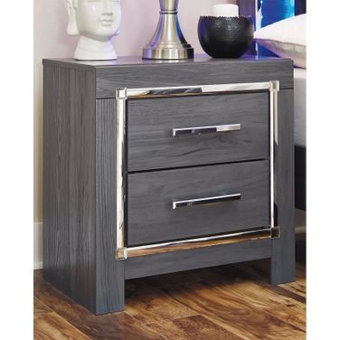Lodanna Gray Two Drawer Nightstand