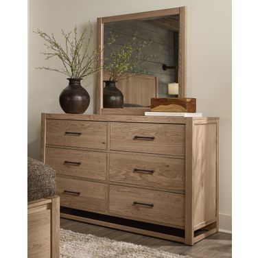 Lodge and Loft 6 Drawer Dresser In Blond Oak