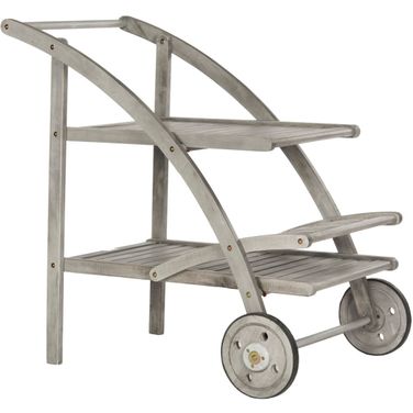 Lodi Gray Wash and Beige Tea Cart