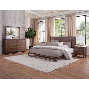 Lofton 4-Piece Queen Bedroom Set In Brown