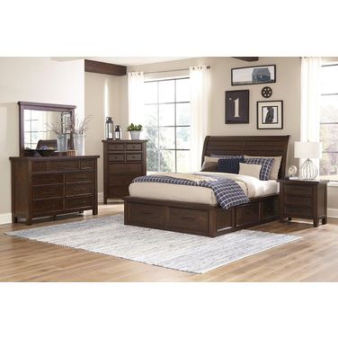 Logandale Brown Storage Poster Bedroom Set